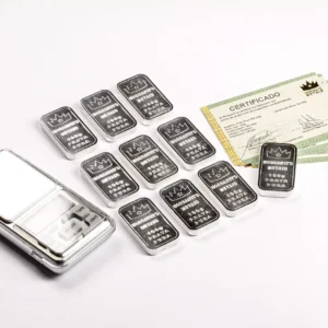 PACK 10x Barras de 100g de Prata 99,9%